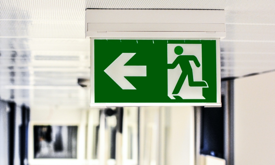 Fire exit sign